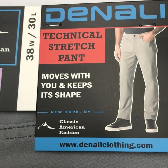 Denali 38-30 Lot of 3 Technical Stretch Pants Black Khaki and Silver - Picture 2 of 3